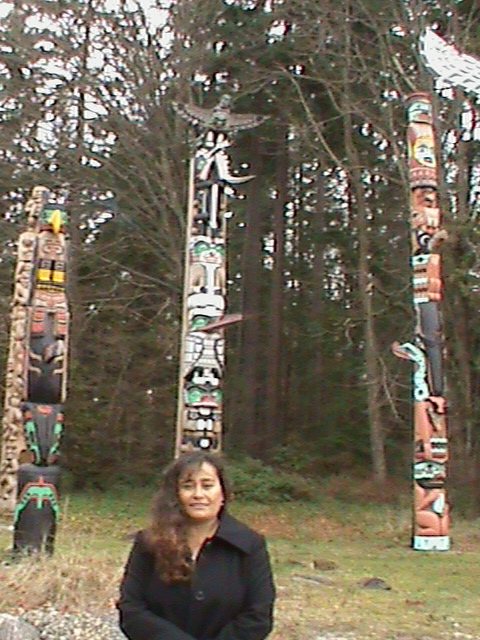 Totem poles, British Columbia, March 2012