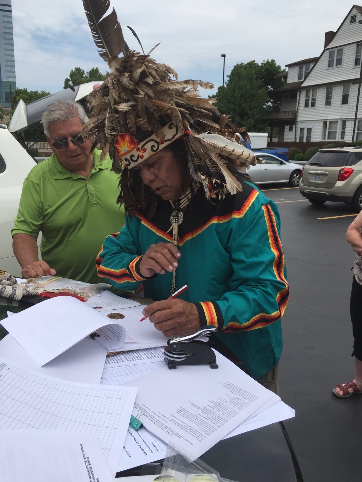Signing the treaty, 11 July 2016