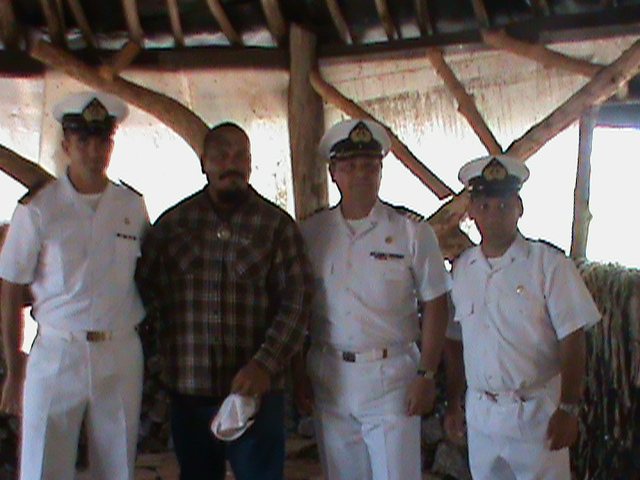 Ceremony with Chilean Navy officers, Rapa Nui, September 2012